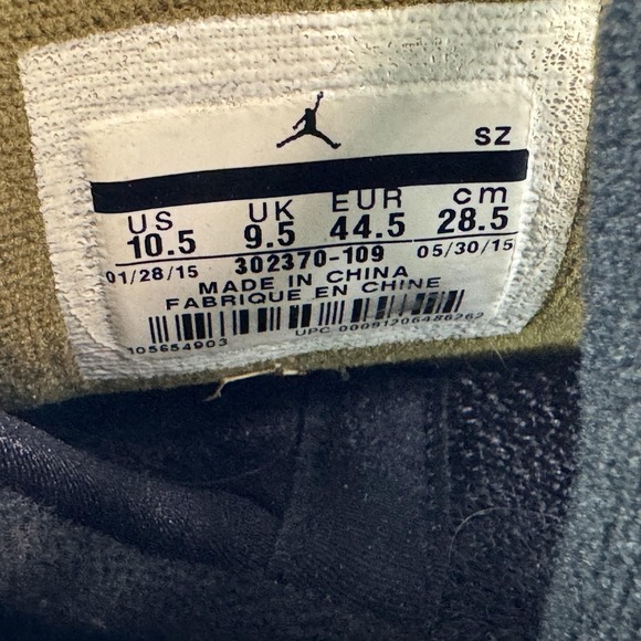 Air Jordan 9 Retro Shoes Mens Size 10.5 White Militia Green Statue 302370-109 - Picture 9 of 16